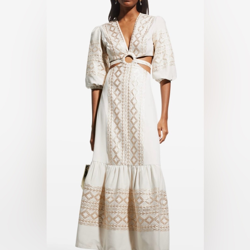 Lace the Label Geo Embroidered Cutout Maxi Dress Size M 🌺HP🌺